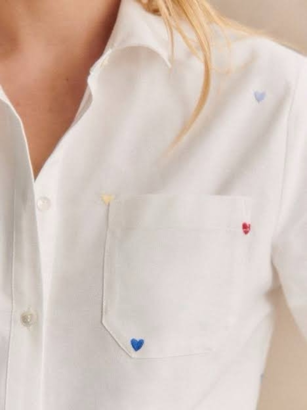 Sézane Tomboy Embroidered Hearts - Picture 2 of 6